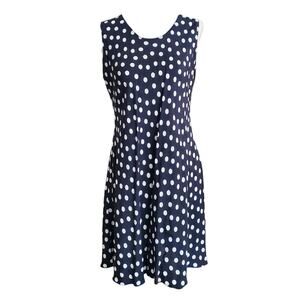 Vintage Polka Dot Mini Dress Key Hole Back Twee Indie Marks & Spencer - Medium